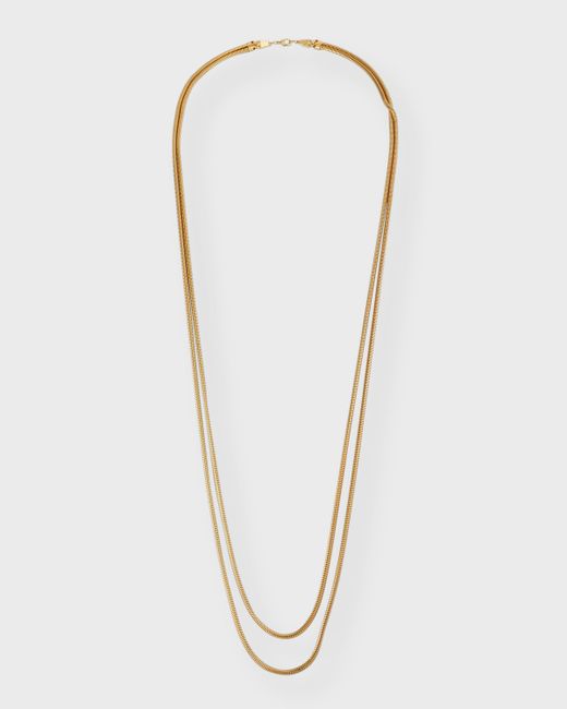 Ben-Amun 24k Electroplated Double Chain Necklace