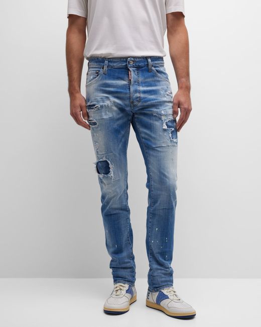 Dsquared2 Cool Guy Distressed Slim Jeans