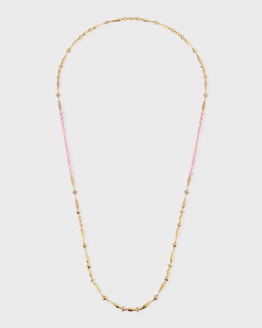 Etho Maria 18K Yellow Gold Necklace with Brown Diamonds and Ceramic