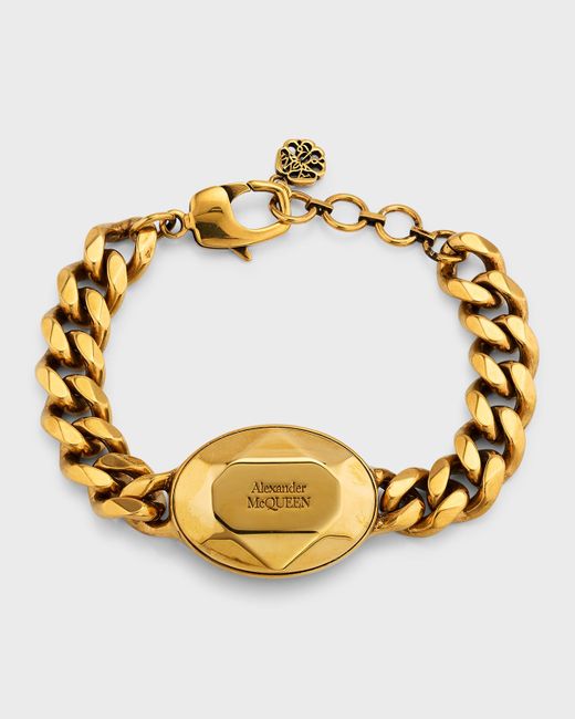 Alexander McQueen Faceted Pendant Chain Bracelet