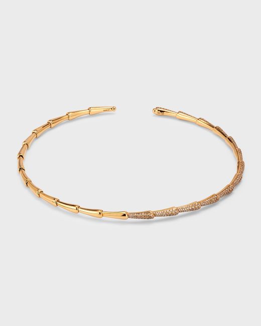 Etho Maria 18K Gold Flex Necklace with Brown Diamonds
