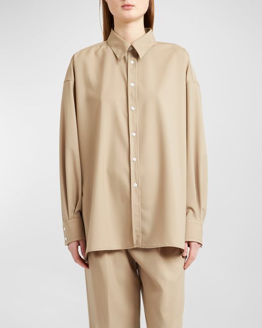 Armarium Leo Wool Button-Front Shirt
