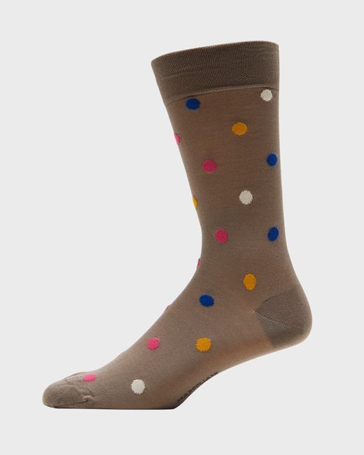 Marcoliani Polka Dot Cotton-Blend Crew Socks