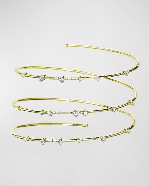 Mattia Cielo 18k Gold Spiral Diamond Bracelet