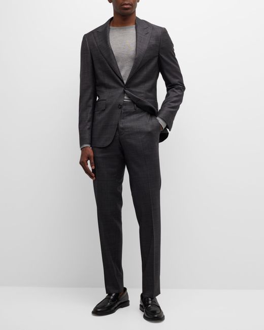 Canali Solid Wool Tic Suit