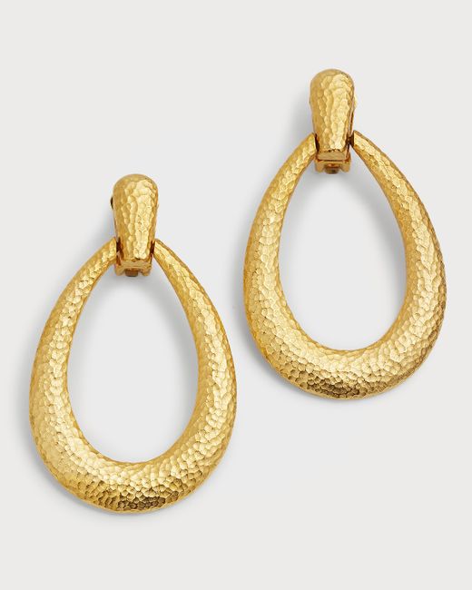 Ben-Amun Hammered Clip-On Earrings