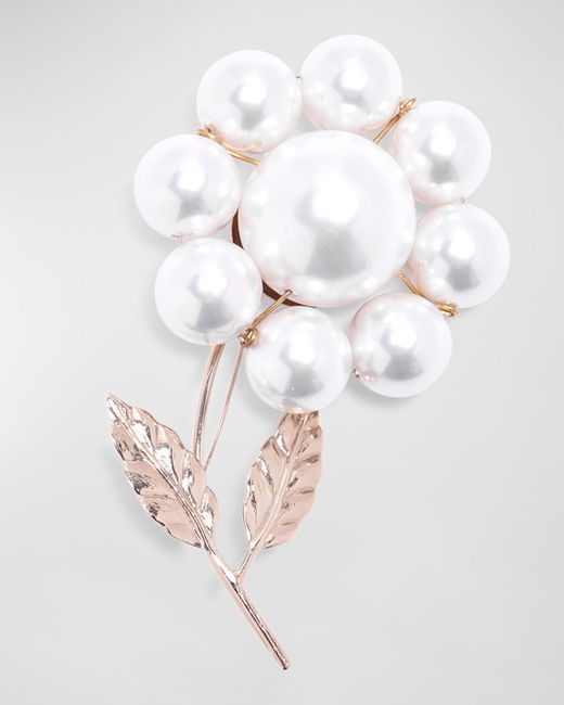 Carolina Herrera Pearly Flower Brooch