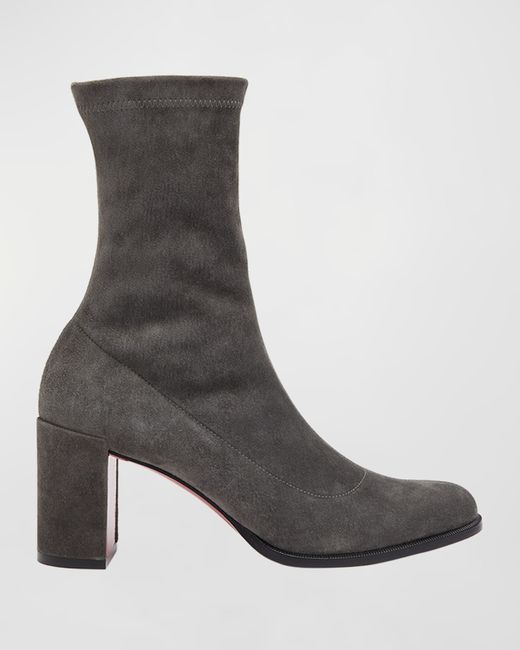Christian Louboutin Adoxa Stretch Suede Sole Booties