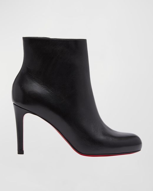 Christian Louboutin Pumppie Red Sole Leather Ankle Boots
