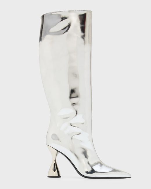 Simon Miller Verner Metallic Hourglass-Heel Boots
