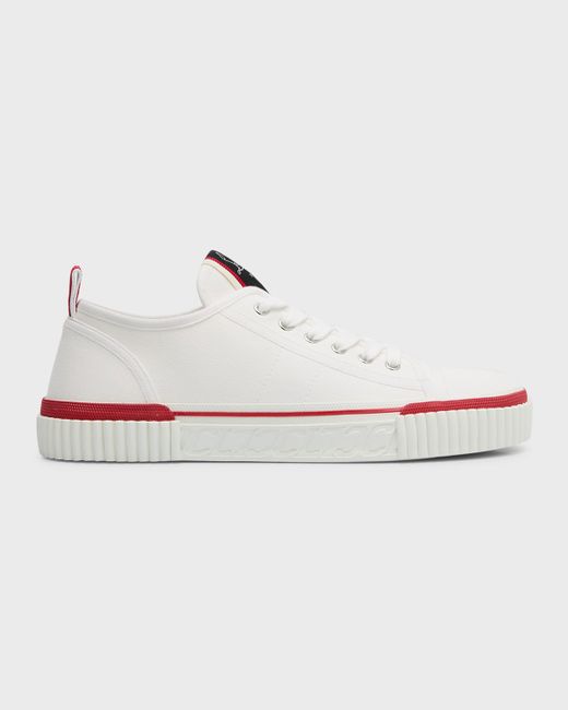 Christian Louboutin Pedro Junior Canvas Low-Top Sneakers
