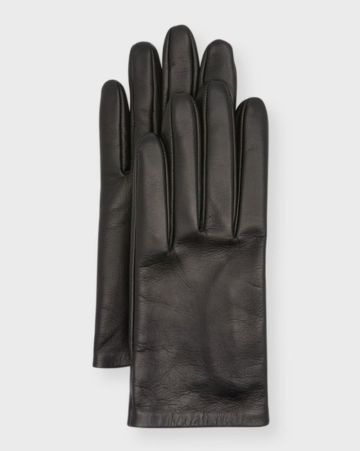 The Row Lorella Short Leather Gloves