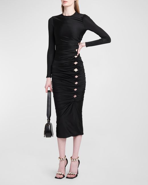 Versace Jersey Cocktail Dress with Front Cutout Detail