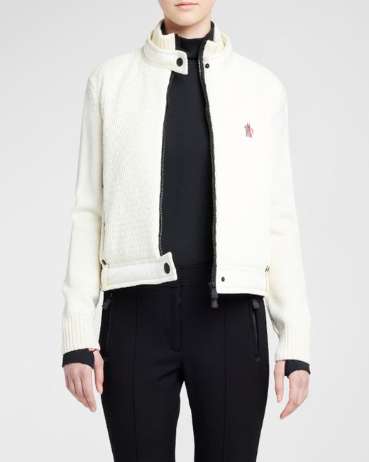 Moncler Quilted Wool-Blend Cardigan