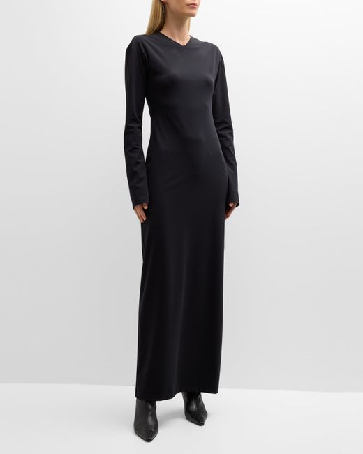 The Row Eima V-Neck Long-Sleeve Maxi Dress