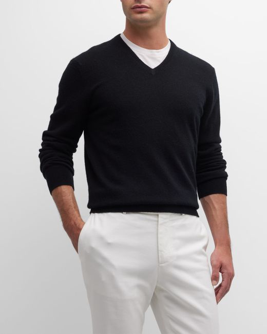 Neiman Marcus Cashmere V-Neck Sweater