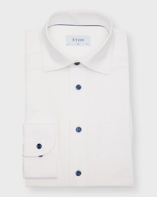 Eton Contemporary Fit Cotton Twill Dress Shirt