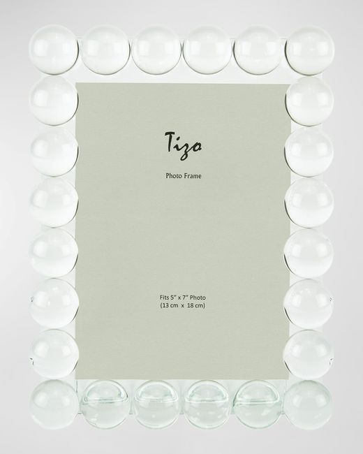 Tizo Clear Crystal Picture Frame Single Row Bubbles 4X6