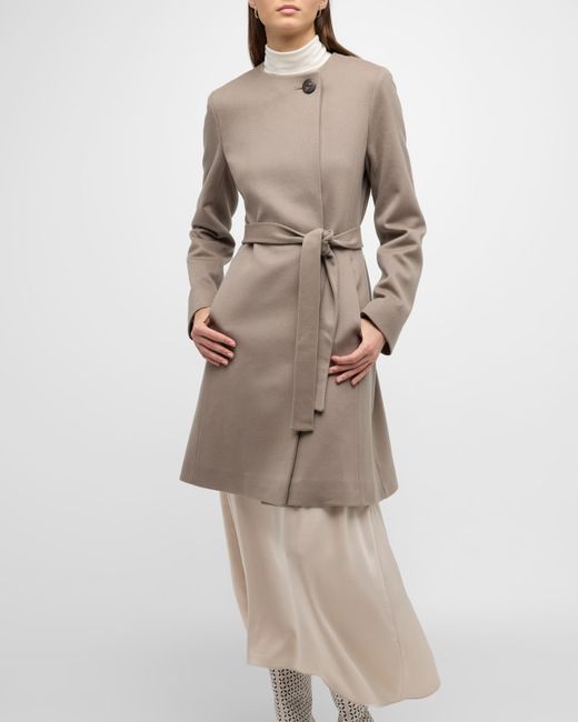 Fleurette Alva Belted Wool Top Coat