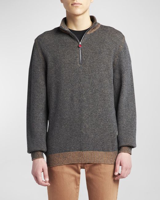 Kiton Cashmere Quarter-Zip Sweater