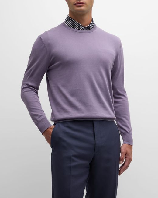 Ralph Lauren Purple Label Fine-Gauge Cotton Sweater