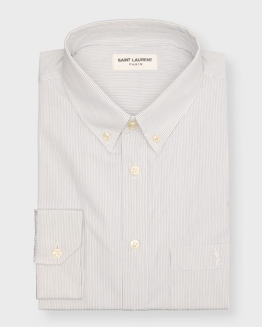 Saint Laurent Striped Poplin Dress Shirt