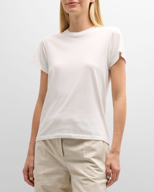 The Row Charo Short-Sleeve Cotton Top