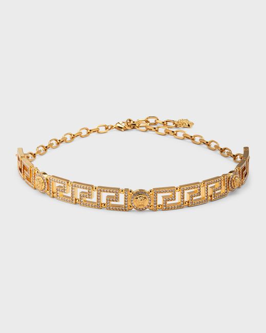 Versace Medusa Choker Necklace with Strass Crystals