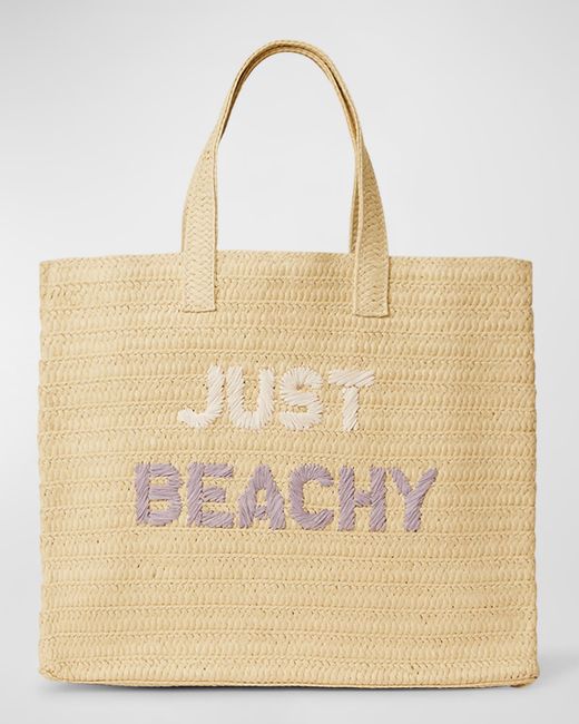 btb Los Angeles Just Beachy Straw Tote Bag