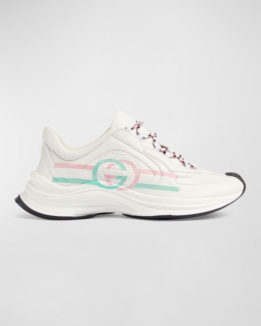Gucci Leather Logo Multicolor Runner Sneakers