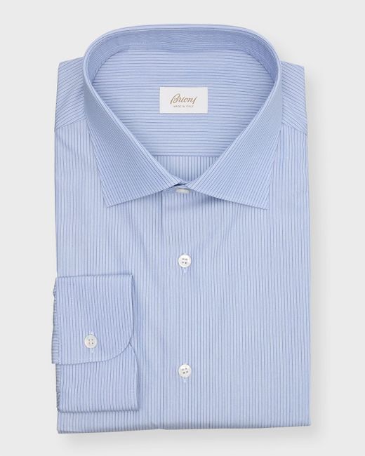 Brioni Micro-Stripe Cotton Dress Shirt