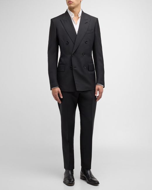 Tom Ford Atticus Double-Breasted Solid Suit