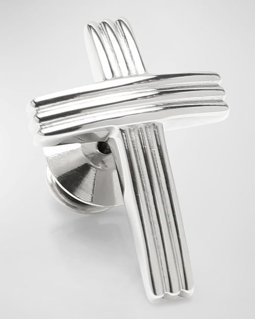 Cufflinks, Inc. Stainless Steel Cross Lapel Pin