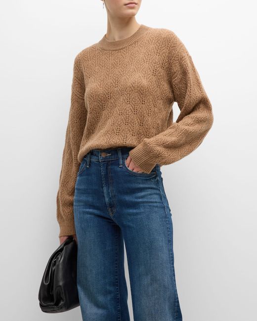 Naadam Pointelle-Knit Wool-Cashmere Sweater