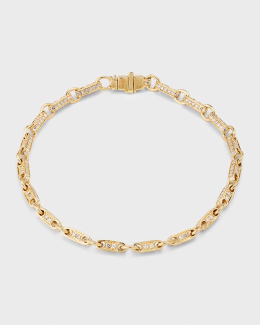 Sydney Evan 14K Rectangle Diamond Pave Chain Bracelet