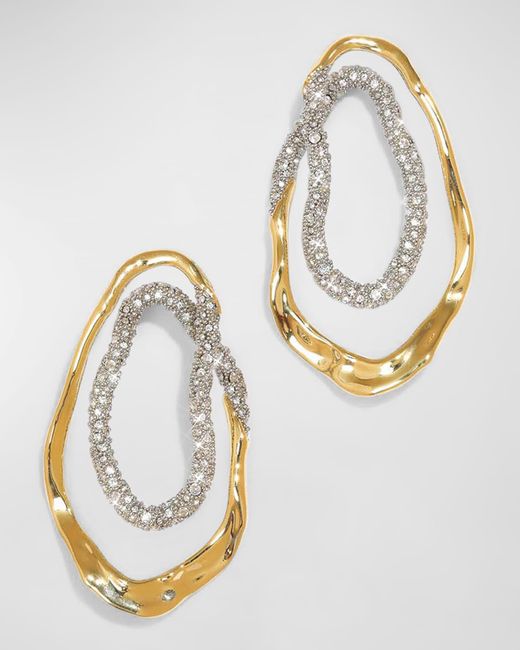 Alexis Bittar Solanales Crystal Double Loop Earrings