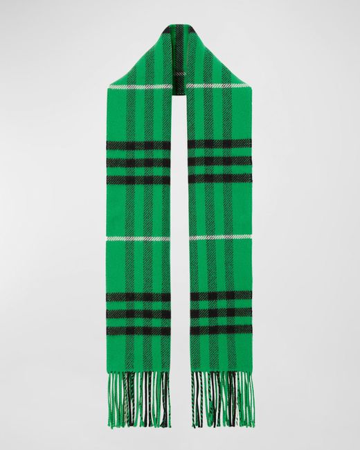 Burberry Wool-Cashmere Check-Print Scarf