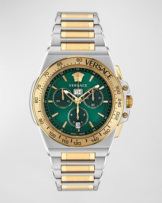 Versace Greca Extreme Chronograph Two-Tone Bracelet Watch 45mm