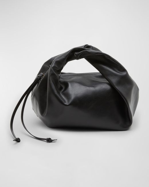 Dries Van Noten Small Twisted Leather Top-Handle Bag