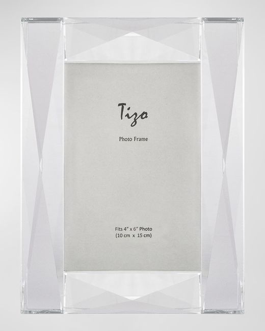 Tizo Clear Crystal Picture Frame Elongated Pyramid Diamond 4X6
