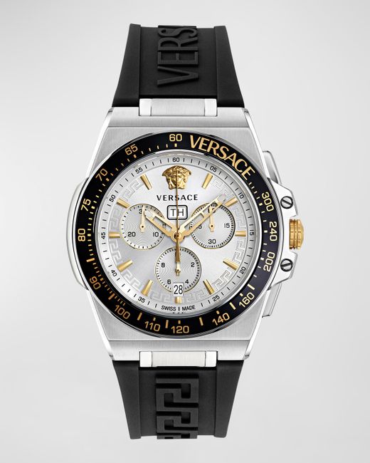 Versace Greca Extreme Chronograph Silicone Strap Watch 45mm