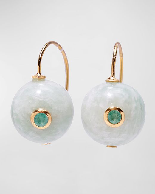 Lizzie Fortunato Comet Amazonite and Emerald Earrings