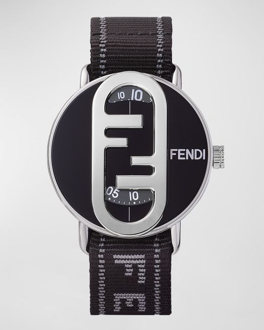 Fendi OLock Nylon Strap Watch 42mm