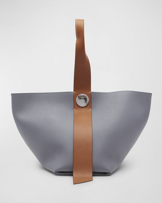 Jil Sander Twisted Medium Leather Hobo Bag