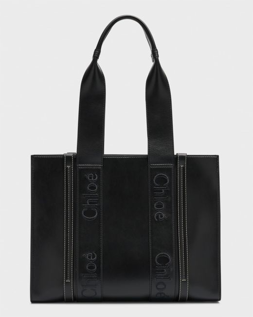 Chloé Woody Medium Leather Tote Bag
