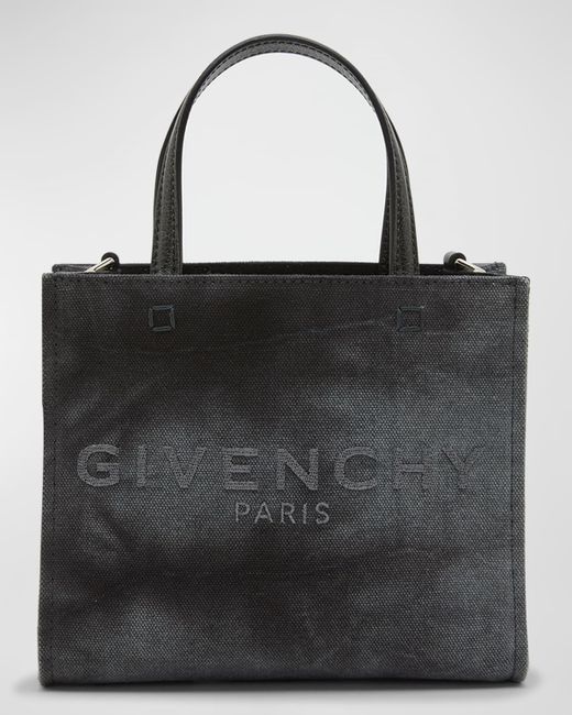 Givenchy Mini G-Tote Shopping Bag in Distressed Cotton