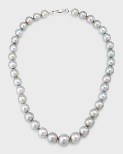 Pearls By Shari 18k Gold Graduated Tahitian Pearl Necklace
