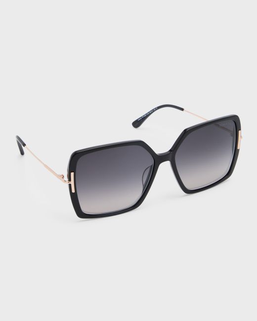 Tom Ford Mixed-Media Butterfly Sunglasses