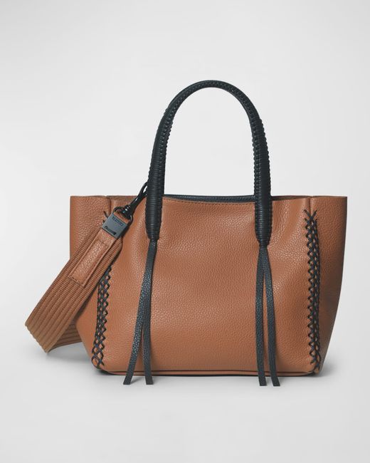 Callista Mini Braided Leather Tote Bag