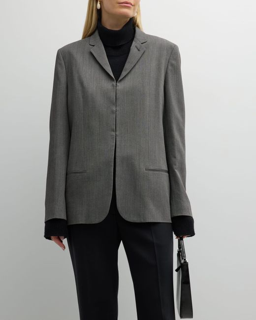 The Row Scilla Single-Breasted Blazer Jacket